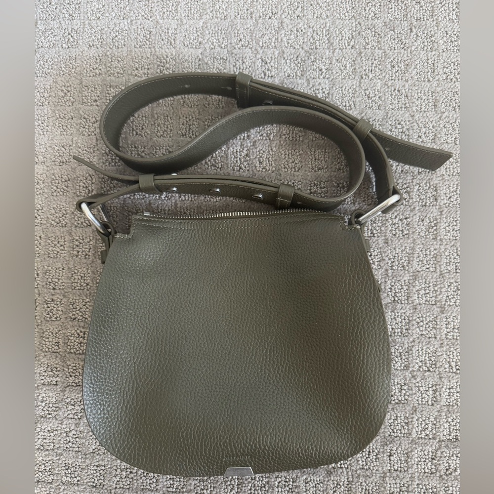 All saints captains round crossbody in sycamore green